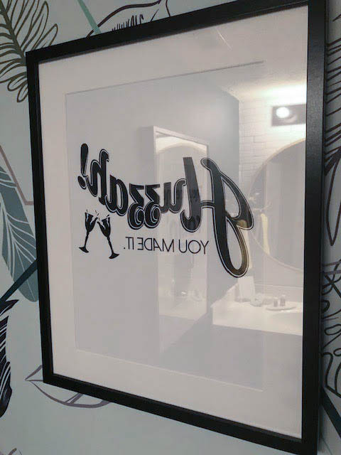 Huzzah graphic poster by Erica Haines Design Co. 